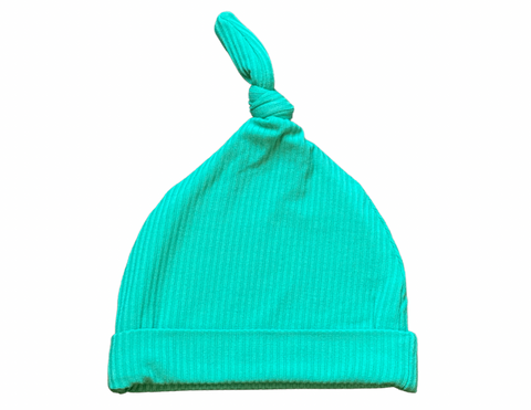 Teal Solid Ribbed Baby Hat